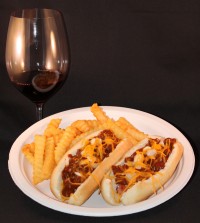 Chili Dogs With Wine